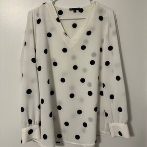 Black & White Polk-a-dot Blouse